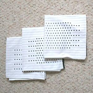 VTG Dan River King Size Pillowcase Cotton White Gray Geometric Contemporary